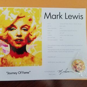 "Journey of Fame" Marilyn Monroe Limited Edition Gilcee On Canvas